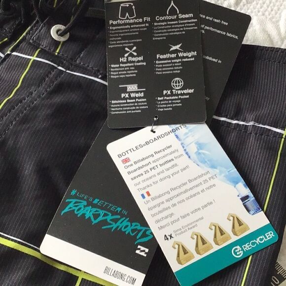 NEW Billabong PX3 Platinum Recycler Board Shorts - Picture 12 of 14
